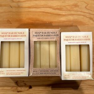 3 packages of organic soap, plus 2 natural oatmeal lemon soap